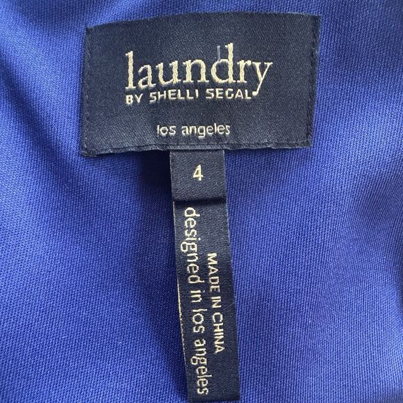 Laundry by Shelli Segal Blue Sleeveless Dress Size 4 - Picture 15 of 16